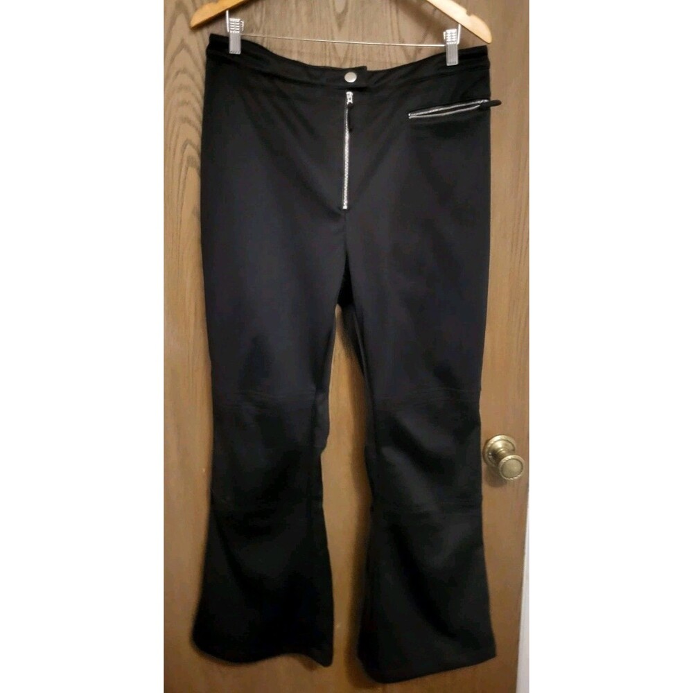 H&M Divided Womens Black 2 Layer Fleece Lined Water Repellent Ski Pants Size 14